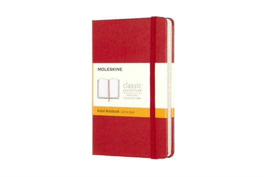 Moleskine Pocket Ruled Hardcover Notebook Scarlet Red 9788862930000 Moleskine Staff