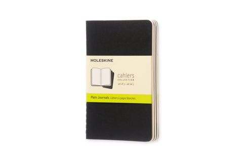 Moleskine Plain Cahier - Black Cover (3 Set)