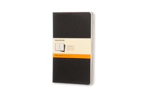 Moleskine Ruled Cahier L - Black Cover (3 Set)