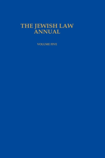 Book cover of: Jewish Law Annual Volume 5. By: Alan Jarvis