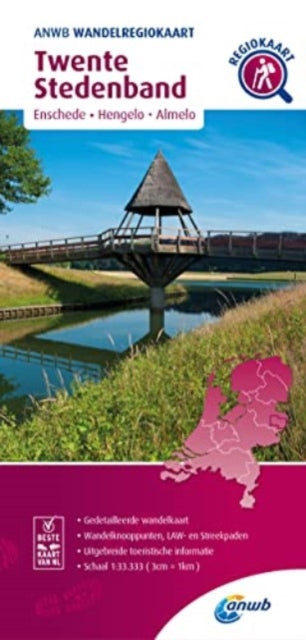 Book cover of: Twente Stedenband hiking region map