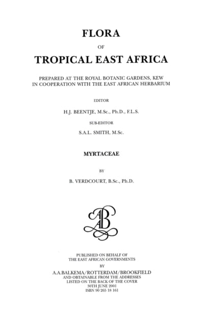 Flora of Tropical East Africa - Myrtaceae (2001)