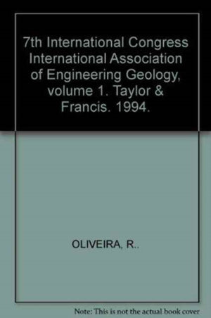 7th International Congress International Association of Engineering Geology, volume 1