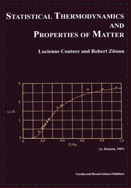 Book cover of: Statistical Thermodynamics and Properties of Matter. By: L. Couture