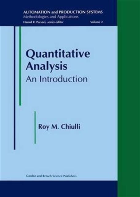 Book cover of: Quantitative Analysis. By: Roy M Chiulli