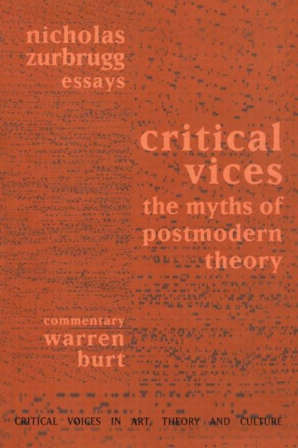 Book cover of: Critical Vices. By: Nichol Zurbrugg