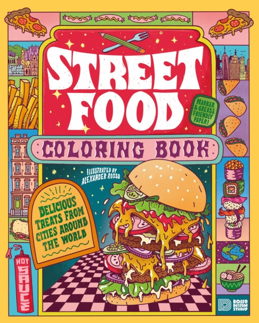 Book cover of: Street Food Coloring Book. By: Alexander Rosso