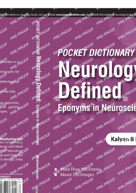Book cover of: Pocket Dictionary Neurology Defined. By: Kalyan B Bhattacharyya