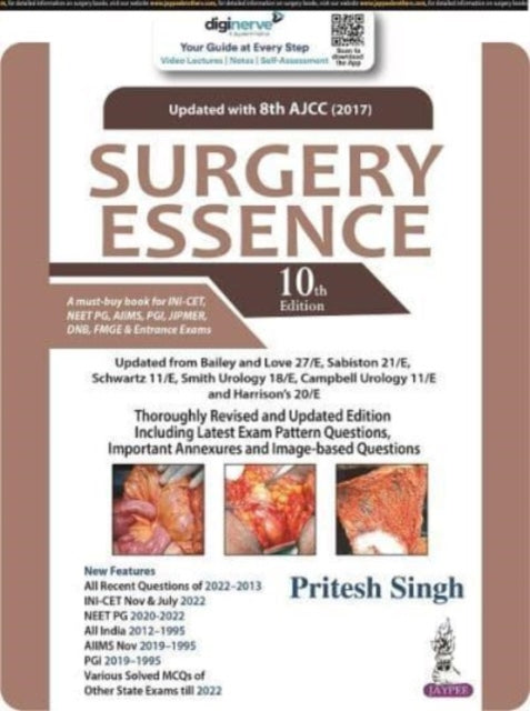 Book cover of: Surgery Essence. By: Pritesh Singh
