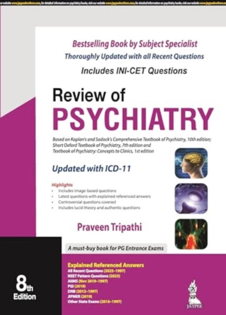 Book cover of: Review of Psychiatry. By: TRIPATHI