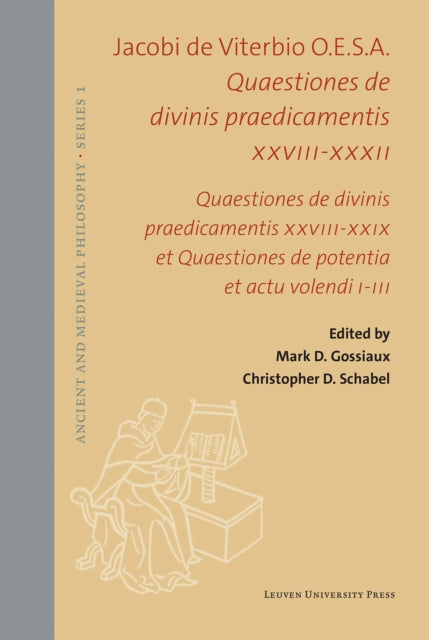 Book cover of: Quaestiones de divinis praedicamentis XXVIII-XXXII. By: James of James of Viterbo