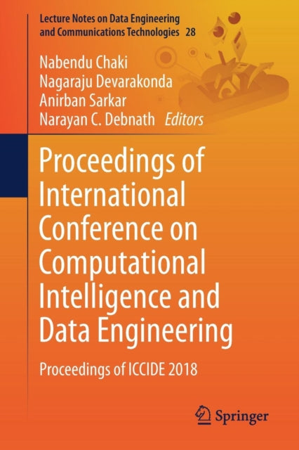 Book cover of: Proceedings of International Conference on Computational Intelligence and Data Engineering. By: Nabendu Chaki