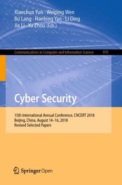 Book cover of: Cyber Security. By: Xiaochun Yun