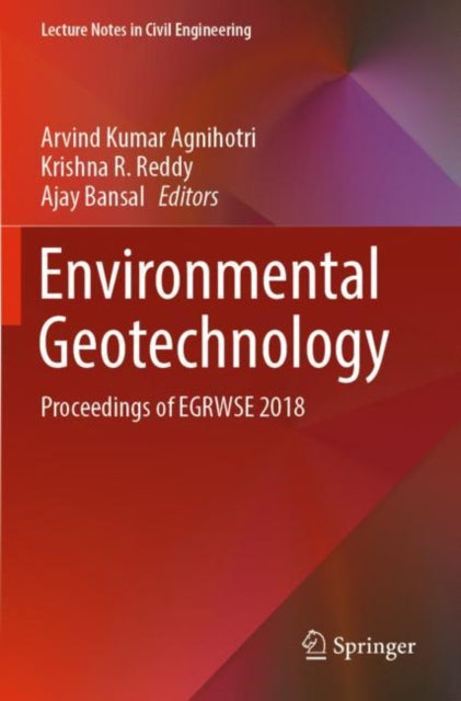 Book cover of: Environmental Geotechnology. By: Arvind Kumar Agnihotri