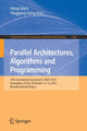 Book cover of: Parallel Architectures, Algorithms and Programming. By: Hong Shen