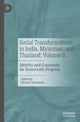 Book cover of: Social Transformations in India, Myanmar, and Thailand: Volume II. By: Chosein Yamahata