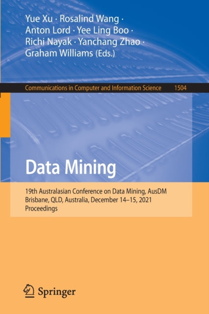 Book cover of: Data Mining. By: Yue Xu