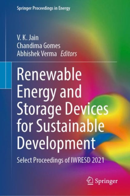 Book cover of: Renewable Energy and Storage Devices for Sustainable Development. By: V. K. Jain