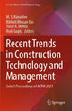 Book cover of: Recent Trends in Construction Technology and Management. By: M. S. Ranadive