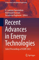 Book cover of: Recent Advances in Energy Technologies. By: N. Lakshmi Narasimhan