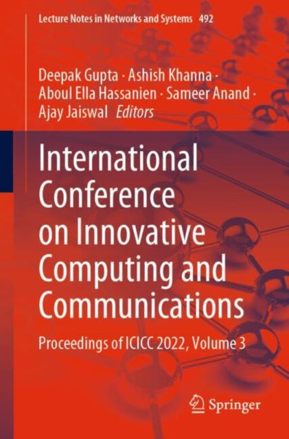 Book cover of: International Conference on Innovative Computing and Communications. By: Deepak Gupta