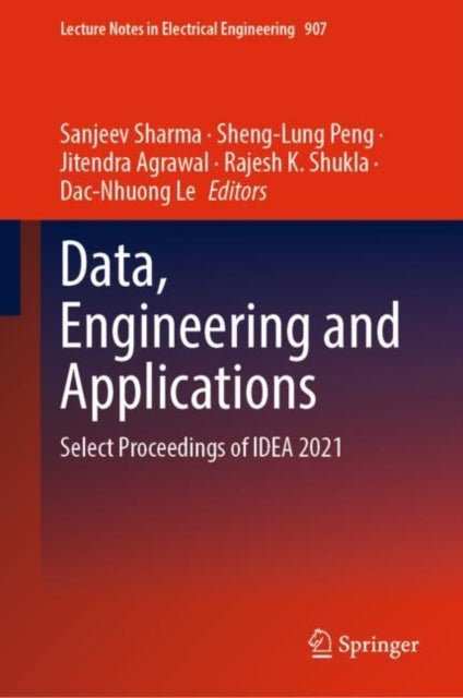 Book cover of: Data, Engineering and Applications. By: Sanjeev Sharma