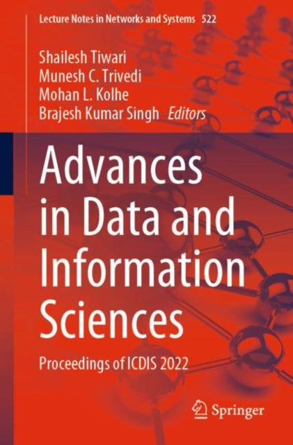 Book cover of: Advances in Data and Information Sciences. By: Shailesh Tiwari