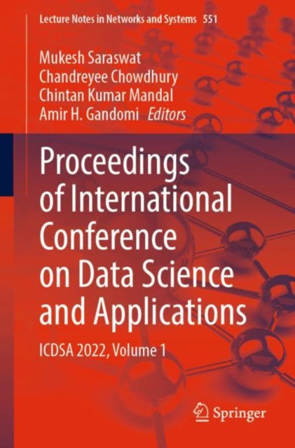 Book cover of: Proceedings of International Conference on Data Science and Applications. By: Mukesh Saraswat