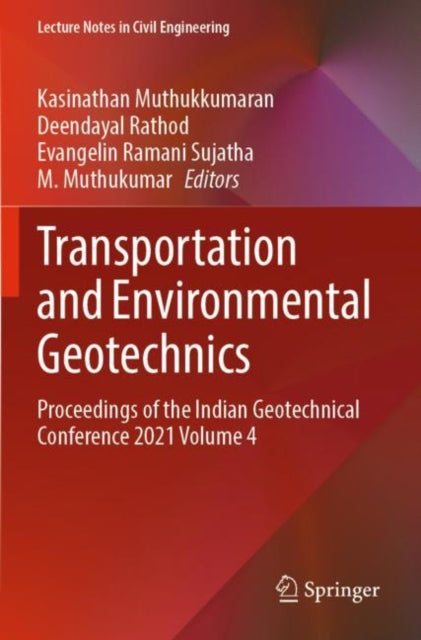 Book cover of: Transportation and Environmental Geotechnics. By: Kasinathan Muthukkumaran