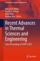 Book cover of: Recent Advances in Thermal Sciences and Engineering. By: Hemant B. Mehta