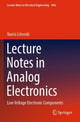 Book cover of: Lecture Notes in Analog Electronics. By: Vančo Litovski