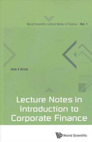 Lecture Notes In Introduction To Corporate Finance