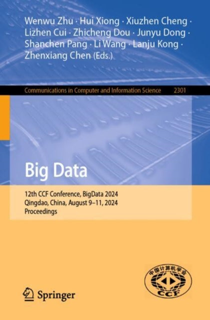 Book cover of: Big Data. By: Wenwu Zhu