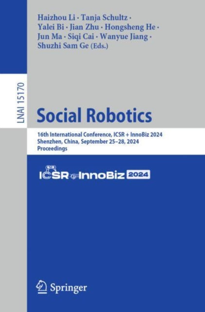 Book cover of: Social Robotics. By: Haizhou Li