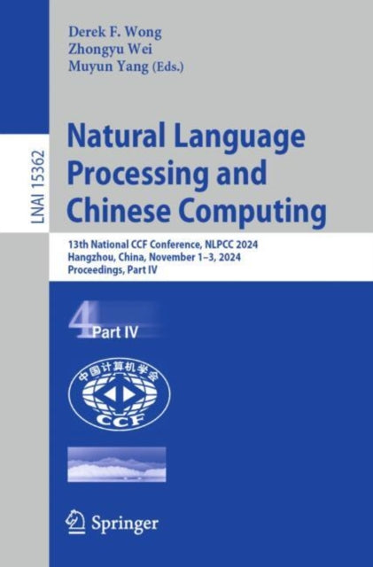 Book cover of: Natural Language Processing and Chinese Computing