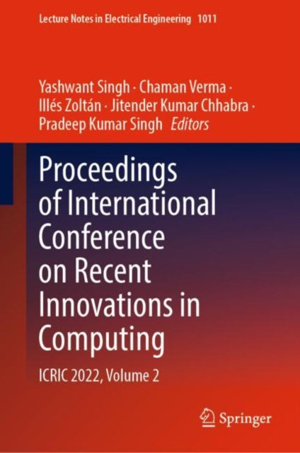 Book cover of: Proceedings of International Conference on Recent Innovations in Computing. By: Yashwant Singh