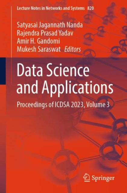 Book cover of: Data Science and Applications. By: Satyasai Jagannath Nanda