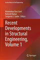Book cover of: Recent Developments in Structural Engineering, Volume 1. By: Manmohan Dass Goel