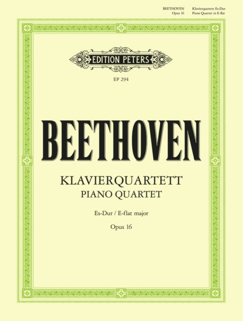 Book cover of: Piano Quartet in E flat Op.16