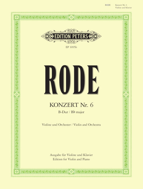 Book cover of: Concerto No. 6 in B flat