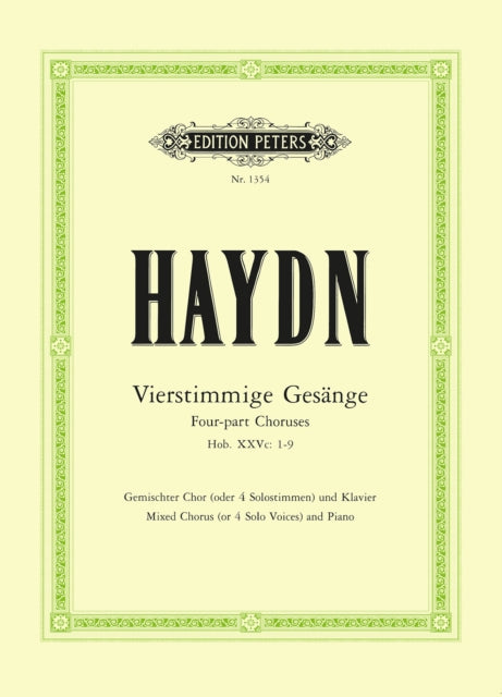 Book cover of: 9 Four-Part Songs