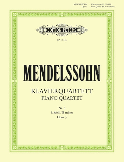 Book cover of: Piano Quartet in B minor Op.3
