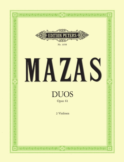 Book cover of: Easy Duos Op.61 (2Vlns)