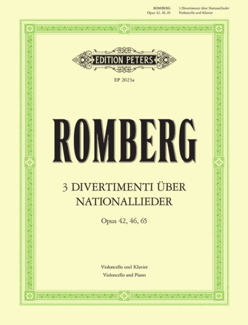 Book cover of: 3 Divertimenti on National Songs Opp.42, 46, 65