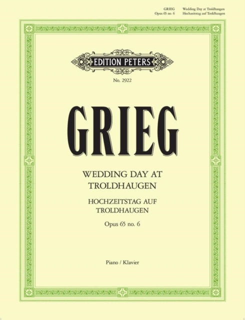 Book cover of: Wedding Day at Troldhaugen Op. 65 No. 6