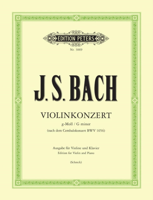 Book cover of: Violin Concerto No. 5 in G min BWV1056