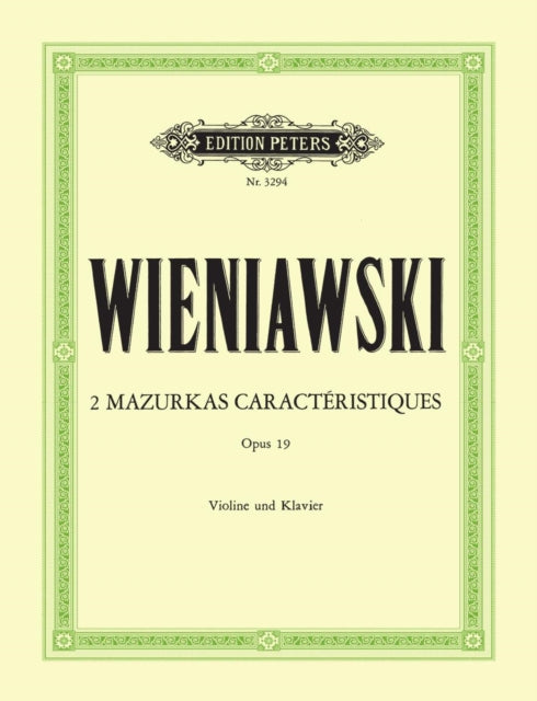 Book cover of: 2 Mazurkas Caracteristiques Op. 19