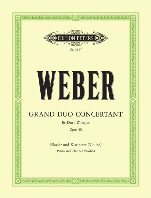 Book cover of: Grand Duo concertant in E flat Op. 48 for Clarinet (Violin) and Piano