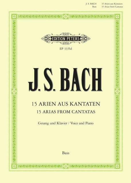 Book cover of: 15 Bass Arias from Cantatas
