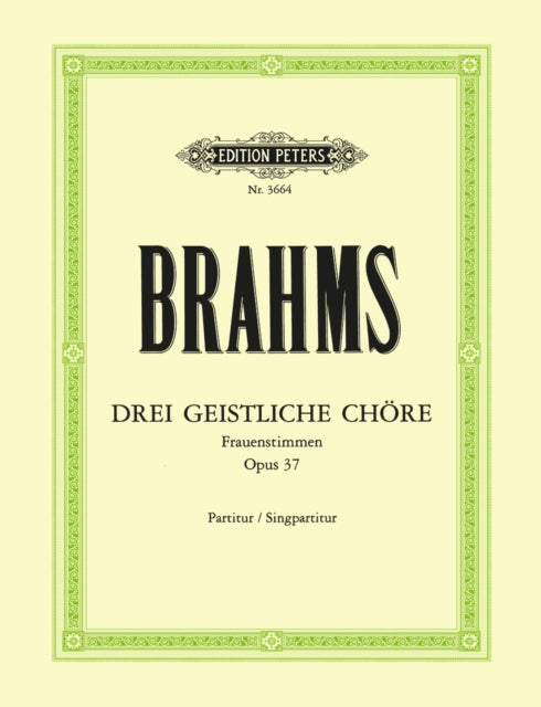 Book cover of: 3 Sacred Choruses Op.37